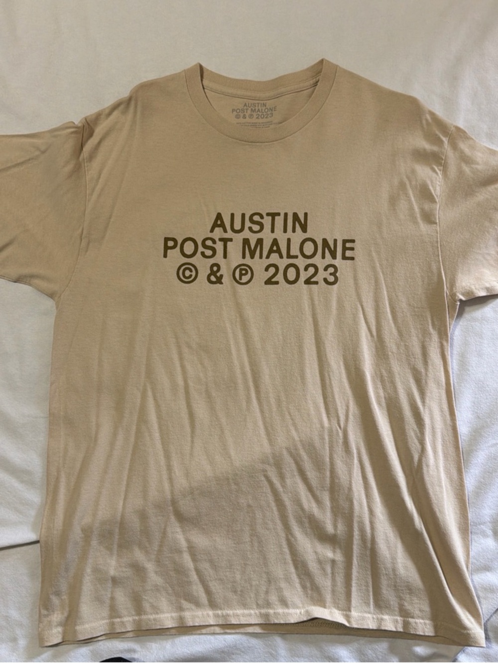 Beige Graphic Tee - Casual Men’s Shirt